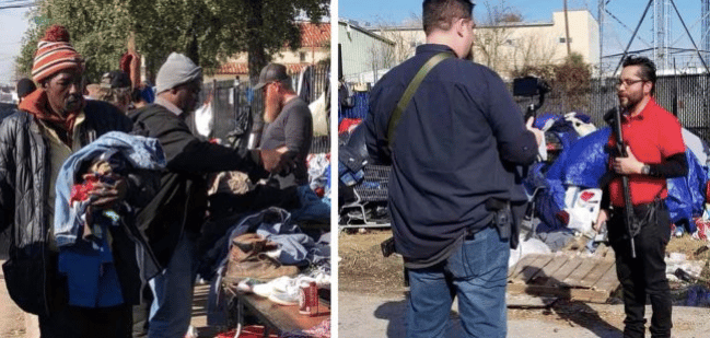 Since Feeding the Homeless Is Illegal, Activists Carry AR-15s to Give Out Food, Supplies