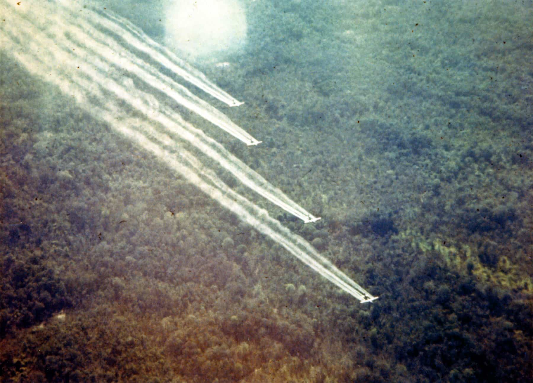 Four Ship Formation On A Defoliation Spray Run. (u.s. Air Force Photo)