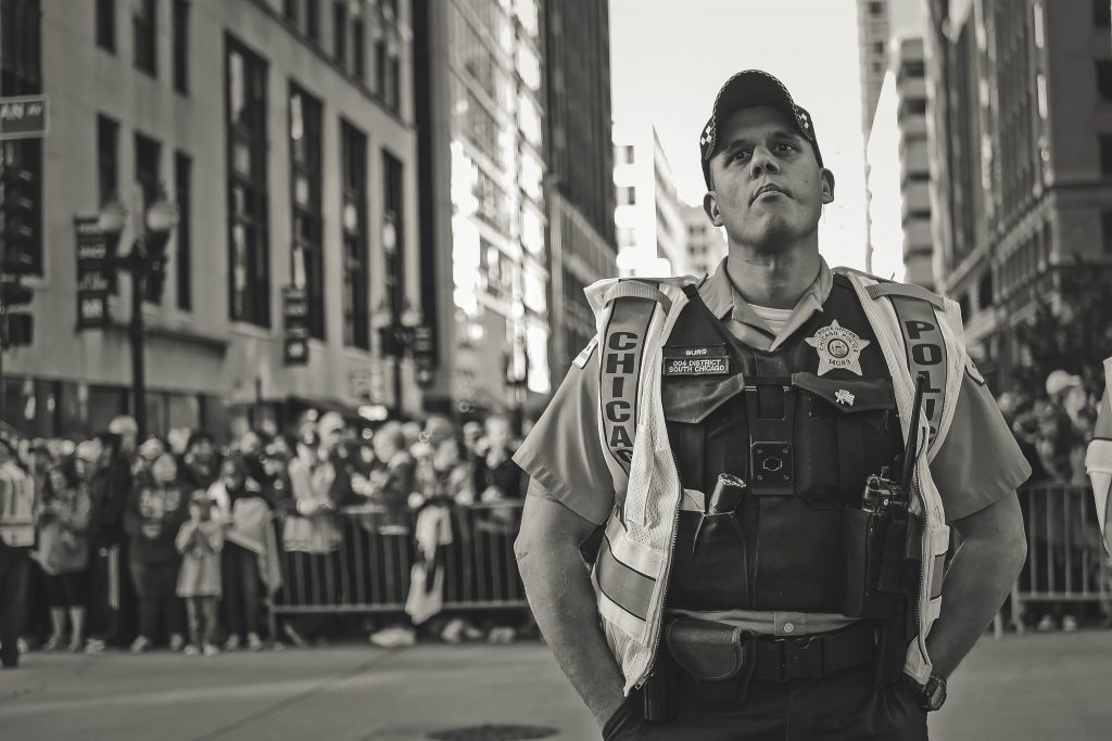 Grayscale Photo Of A Police 2442435