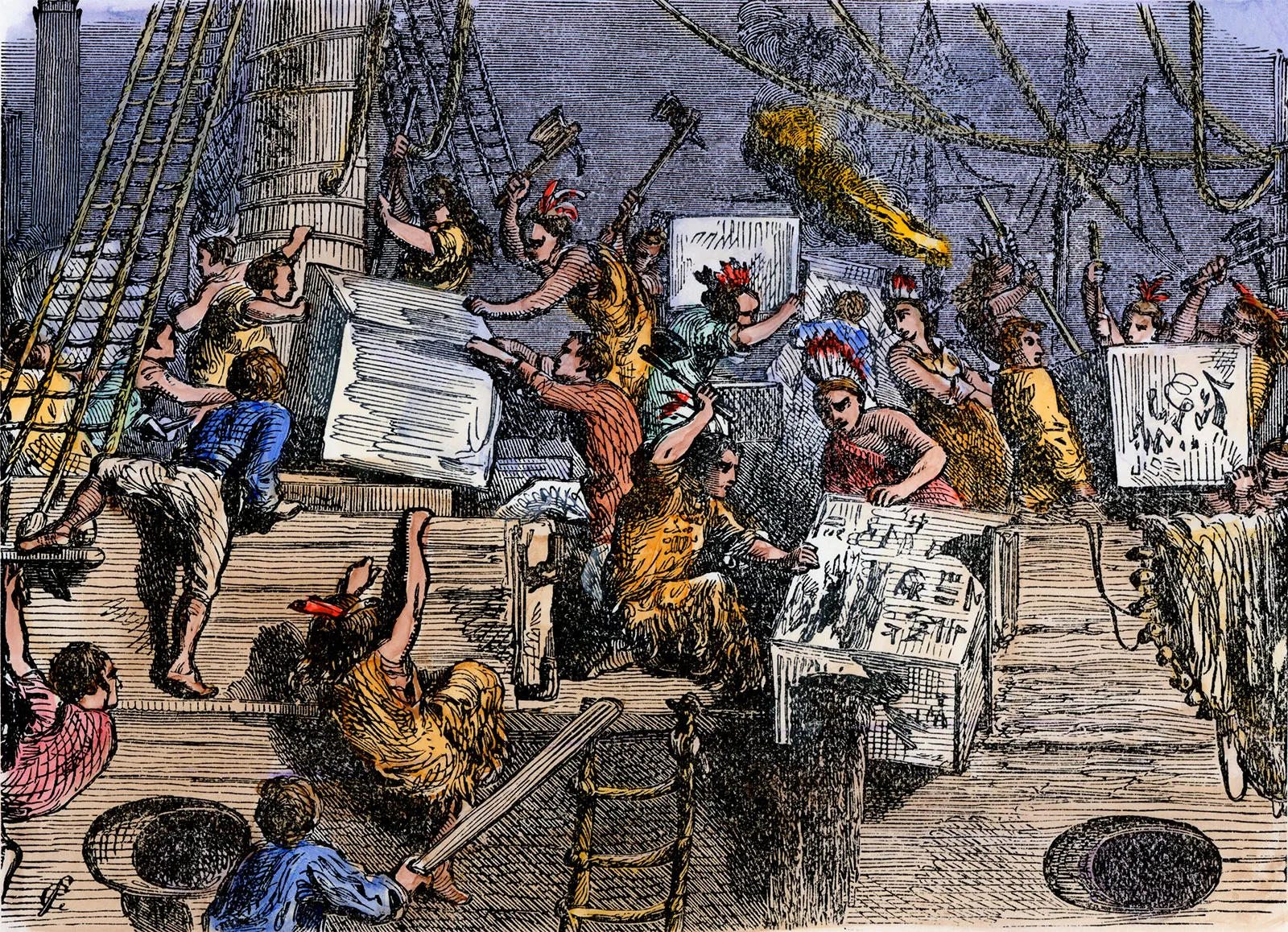 boston tea party harbor dec 16 1773