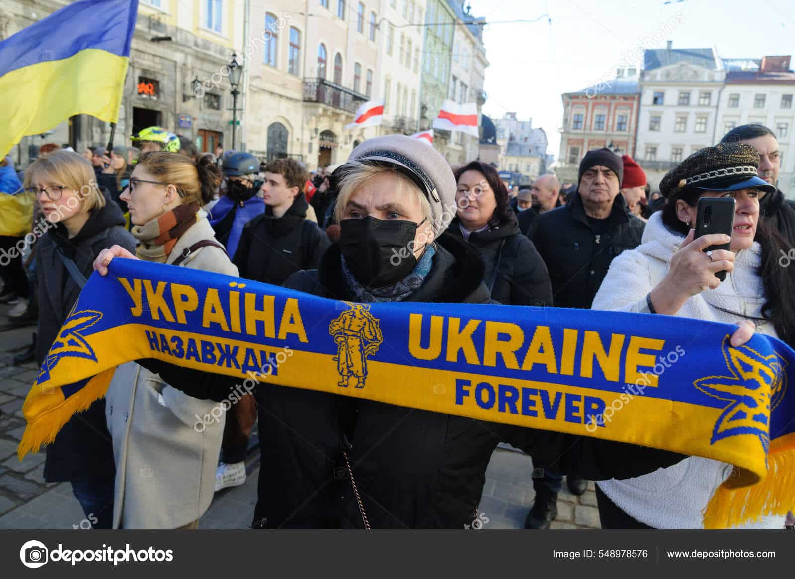 unity march for ukraine in lviv.