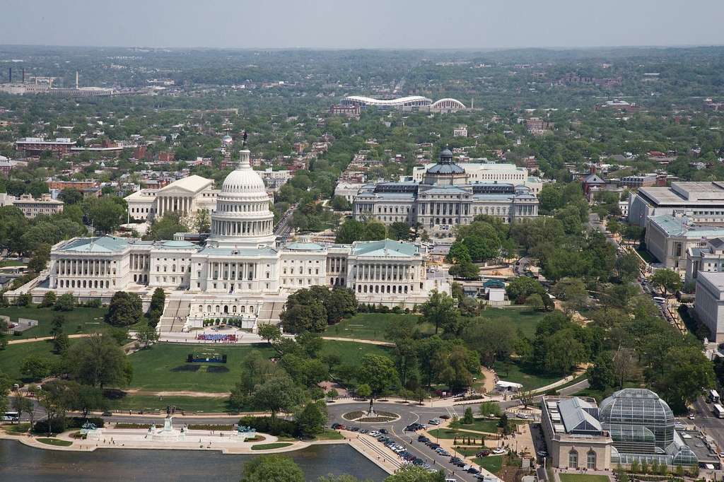 aerial view of capitol hill featuring the us capitol with the library of congress a5f49a 1024