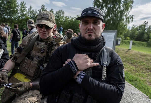 russian volunteer corps commander denis kapustin near the russian border in ukraine on may 24.
