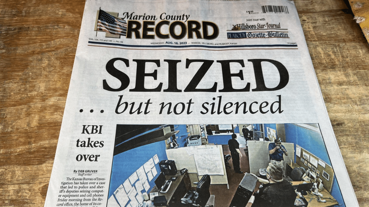 Kansas Newspaper Plans to Sue Police Over Raid, Citing First Amendment Violations