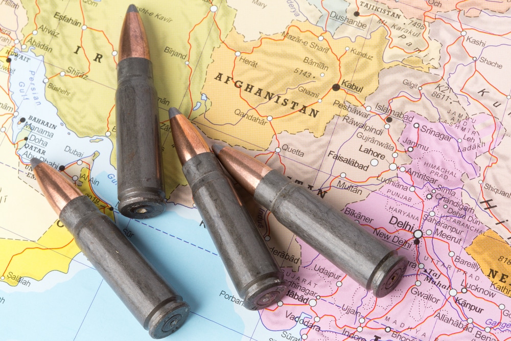 bullets on the map of afghanistan