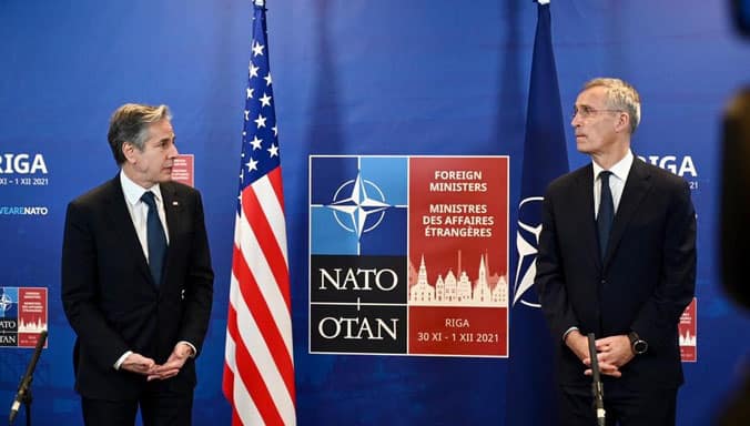 NATO Chief Visits US to Push for Ukraine Aid